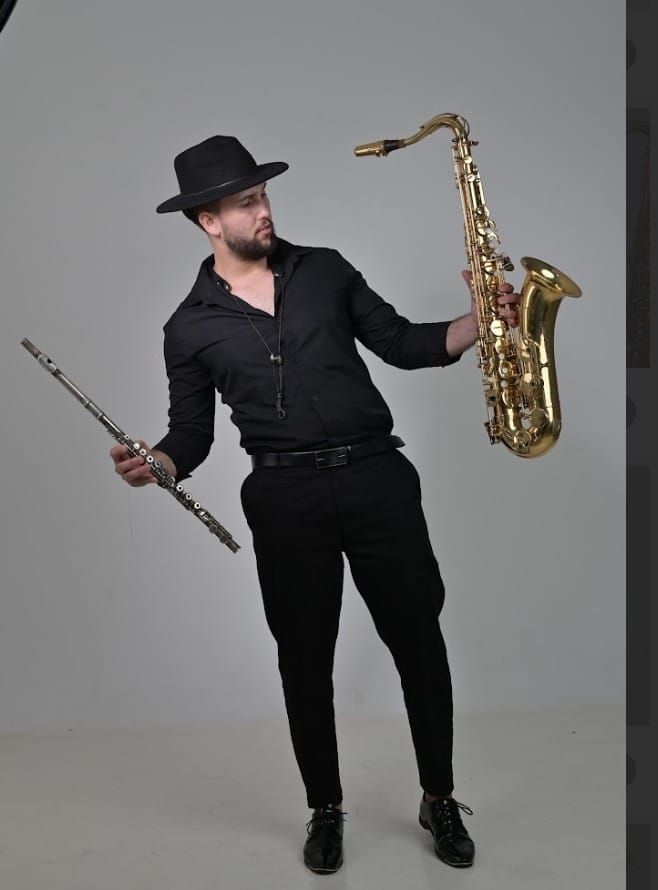 Saxophone with hat